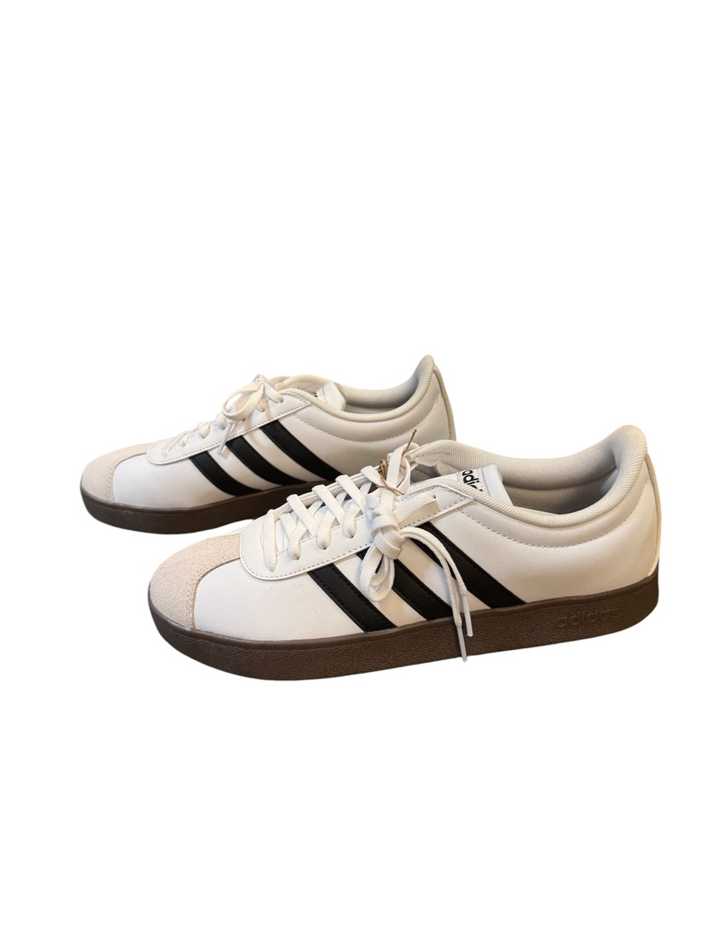 Adidas VL Court 3.0 White Black Gum Suede Sneakers Women’s Size 9